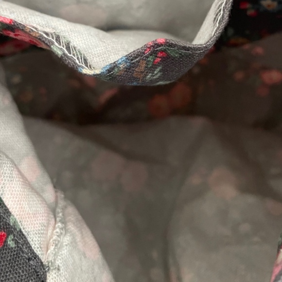 Cath Kidston Gray Floral Canvas Cloth Book Bag - Picture 6 of 7